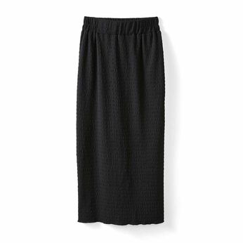 IEDIT[イディット] ふくれジャカードカットソー素材のⅠラインスカート