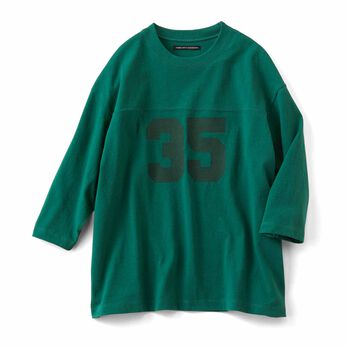 THREE FIFTY STANDARD フットボールTシャツ〈グリーン〉
