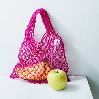 透かし編みバッグが編める 鮮やかプラコードの糸とミニブック「ＰａｔｔｅｒｎｓＮｏｔｅ」