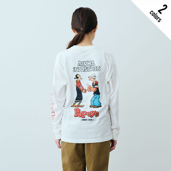 【WEB限定・特急便】 POPEYE（TM）×ALPHA バックプリントTシャツ
