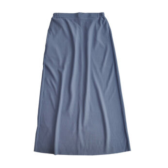 IEDIT[イディット] ニットライクなリップルカットソー素材で仕立てた らくちんきれいなIラインスカート〈6〉